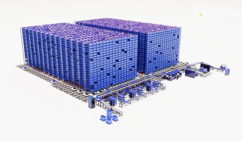 Warehouse ASRS – Advanced Automated Order Fulfilment | 3D Animation | Product Video | Falcon Autotech