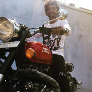 Aravind on bike