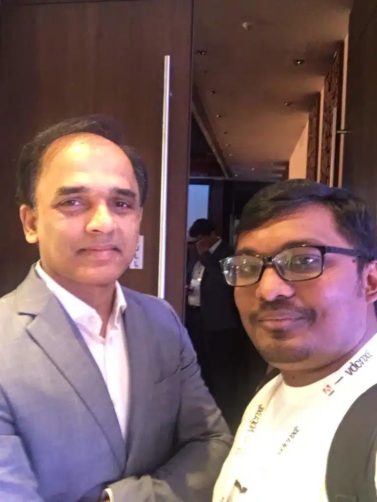 Anilkumar with Dinesh Menon Ex CMO of SBI