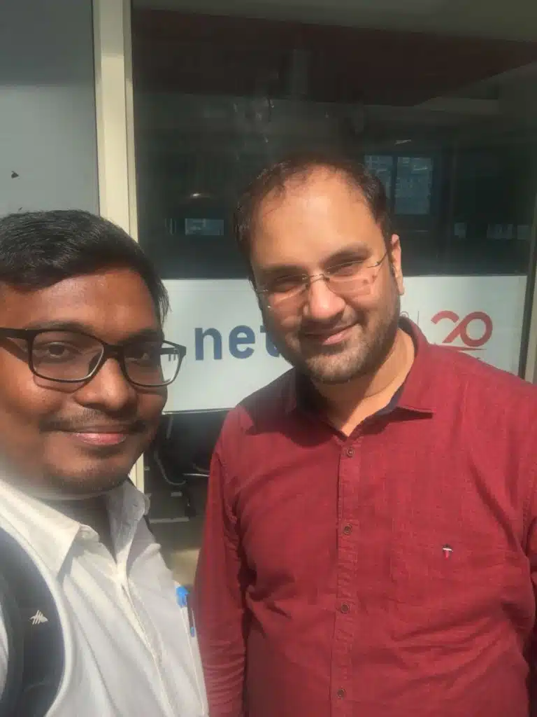 Anil with Pushkaraj Phule AVP Netcore Solutions