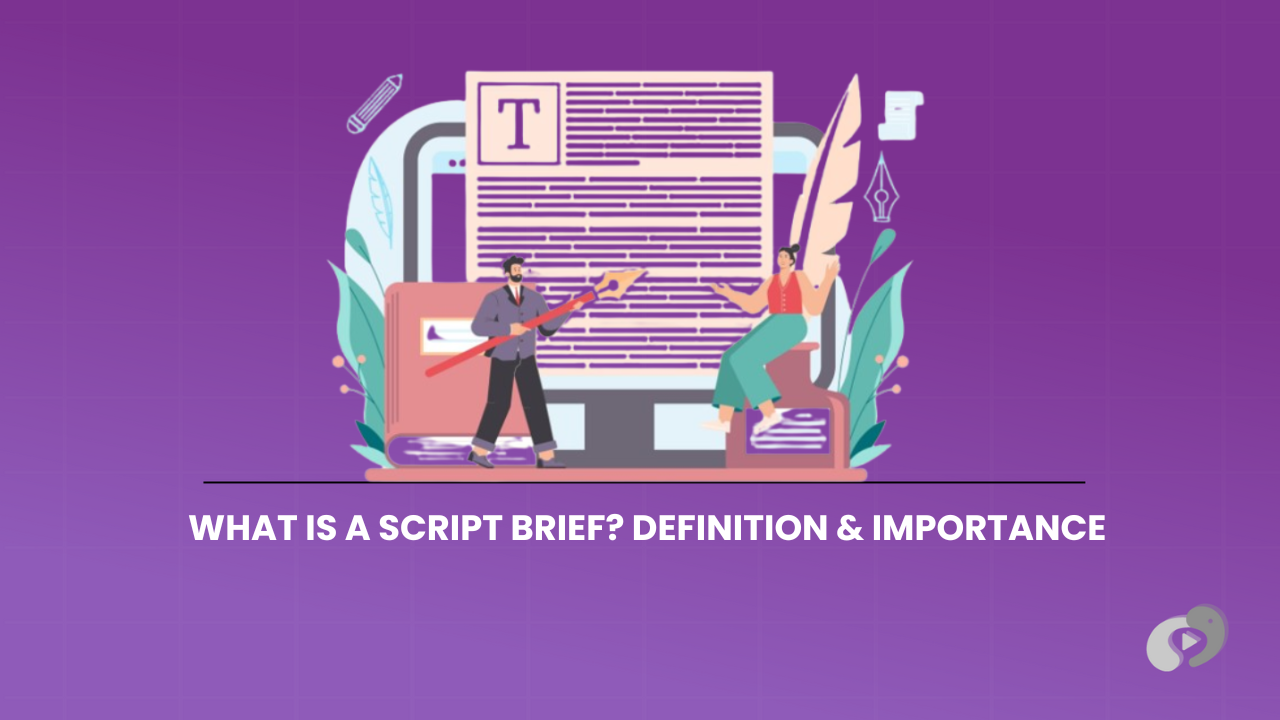 Script brief document being reviewed for video production planning