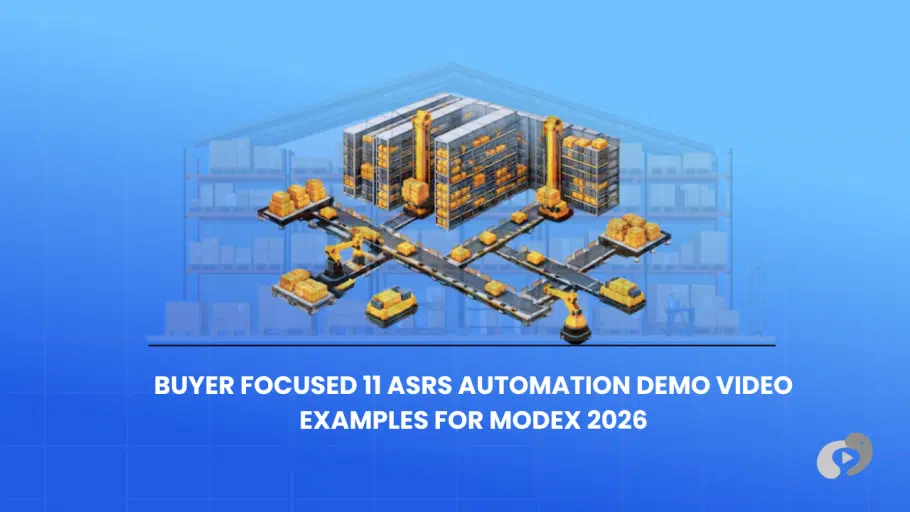 ASRS automation demo with high-bay storage, cranes, and conveyor-based material flow