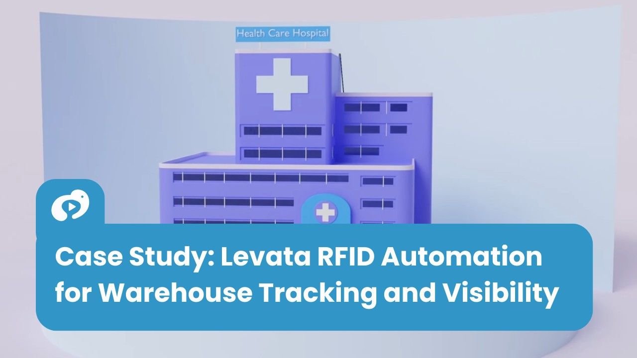 Warehouse automation case study showing Levata’s RFID tracking system providing real-time asset visibility and inventory monitoring across a healthcare and warehouse environment