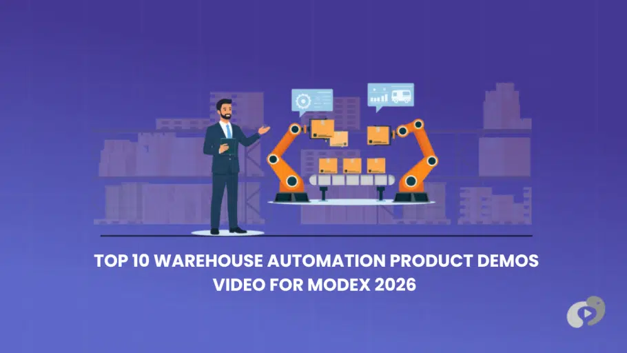 Warehouse automation product demo with robotic arms