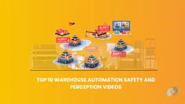 Warehouse safety and perception demo with autonomous robots detecting hazards and alerts