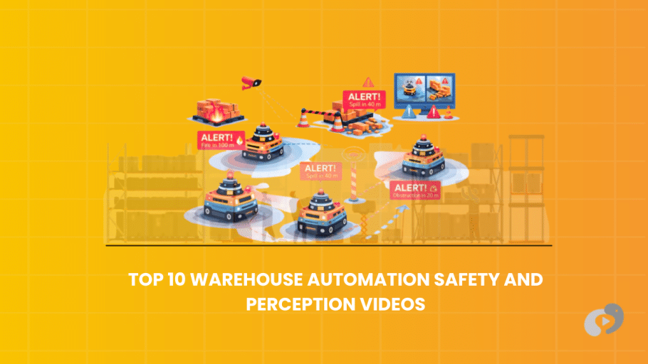 Warehouse safety and perception demo with autonomous robots detecting hazards and alerts