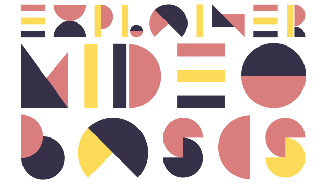 Explainer video typo graphic design